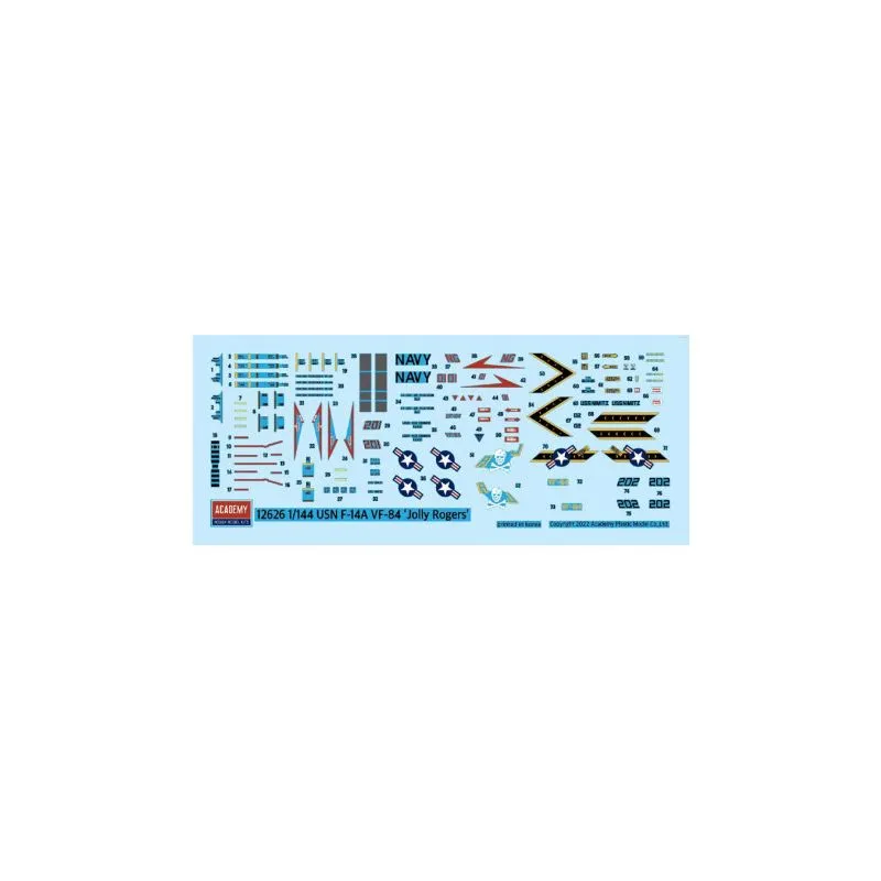 Academy Maqueta USN F-14B "VF-84 Jolly Rogers" 1:144 Kit De Modelo De Avión De Plástico 4 Academy Maqueta USN F-14B "VF-84 Jolly Rogers" 1:144 Kit De Modelo De Avión De Plástico - Imagen 2