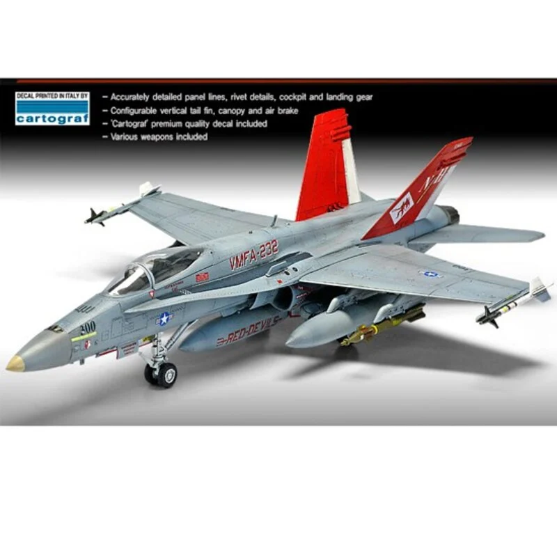 Academy Maqueta McDonnell-Douglas F / A-18 Hornet VMFA-232 + Edición Limitada 'Red Devils' 4 Academy Maqueta McDonnell-Douglas F / A-18 Hornet VMFA-232 + Edición Limitada 'Red Devils' - Imagen 2