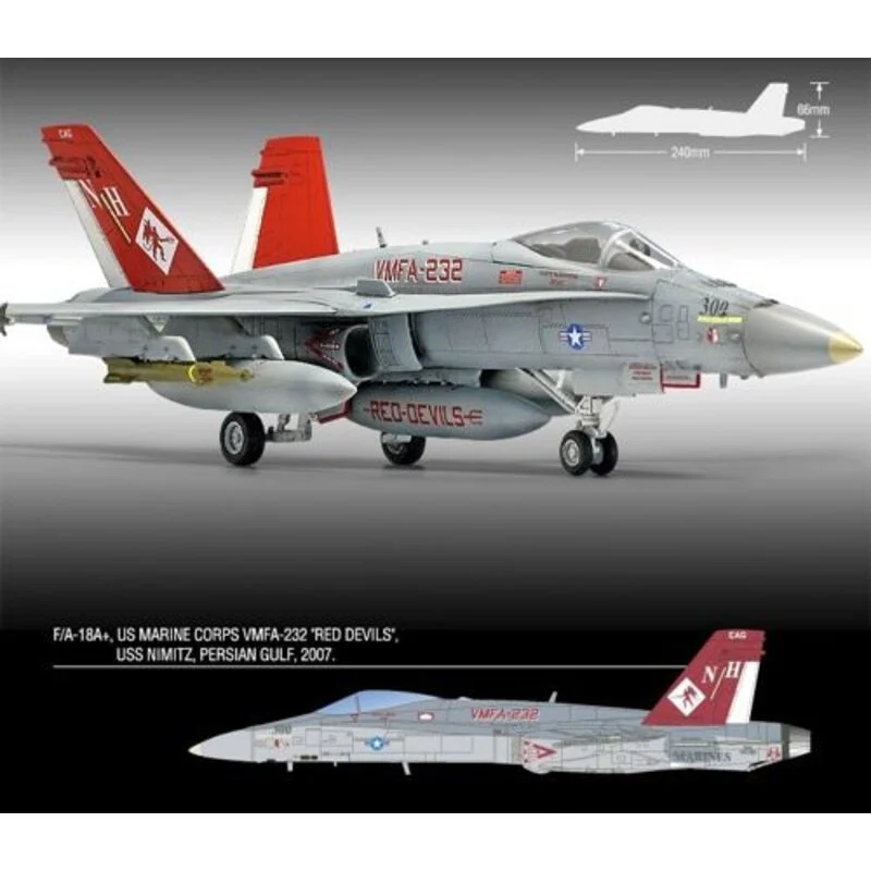 Academy Maqueta McDonnell-Douglas F / A-18 Hornet VMFA-232 + Edición Limitada 'Red Devils' 3 Academy Maqueta McDonnell-Douglas F / A-18 Hornet VMFA-232 + Edición Limitada 'Red Devils'