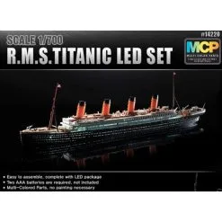 Academy RMS Titanic + LED SetUpper Cubierta Y La Cabina De Iluminación EffectMCP (Colorido Piezas) LED Unit.Display De Pie Con La Baterí
