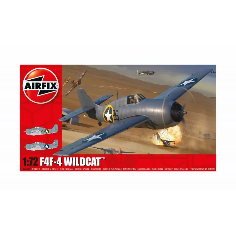 Airfix Maqueta Gato Montés Grumman F4F-4 3 Airfix Maqueta Gato Montés Grumman F4F-4