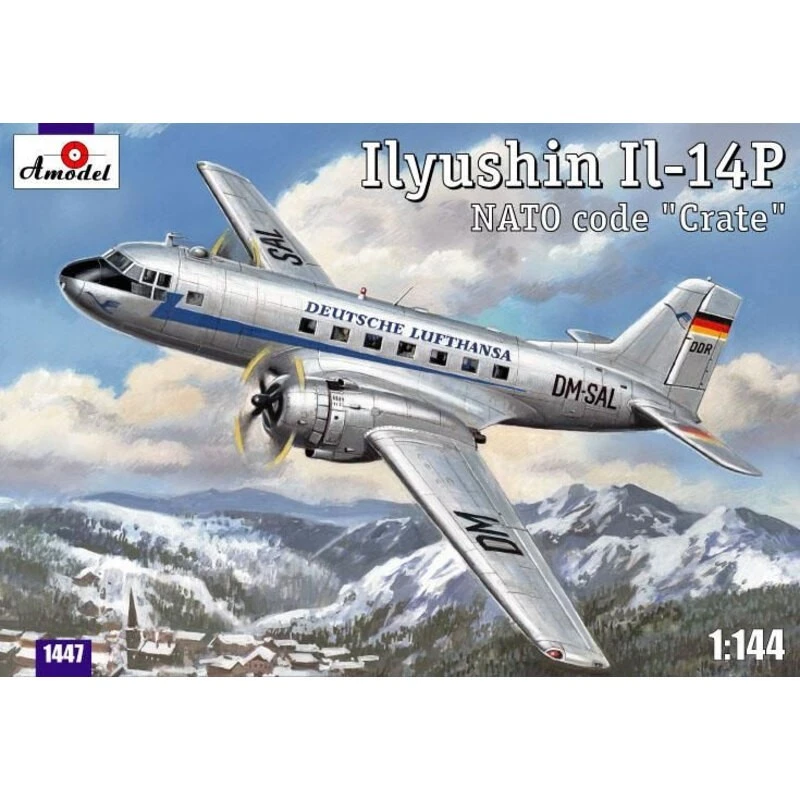 Amodel Maqueta Ilyushin IL-14P DDR Lufthansa Civil Airc 3 Amodel Maqueta Ilyushin IL-14P DDR Lufthansa Civil Airc
