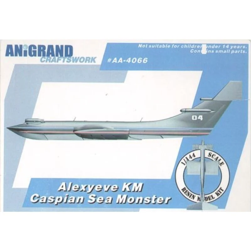 Anigrand Craftswork Alexeyev KM Ekranoplan Caspian Sea Monster. Includes BONUS Aircraft Of The Yakovlev Yak-15 Feather, Yurjev KIT-1 And SSAKTB SL-2 3 Anigrand Craftswork Alexeyev KM Ekranoplan Caspian Sea Monster. Includes BONUS Aircraft Of The Yakovlev Yak-15 Feather, Yurjev KIT-1 And SSAKTB SL-2