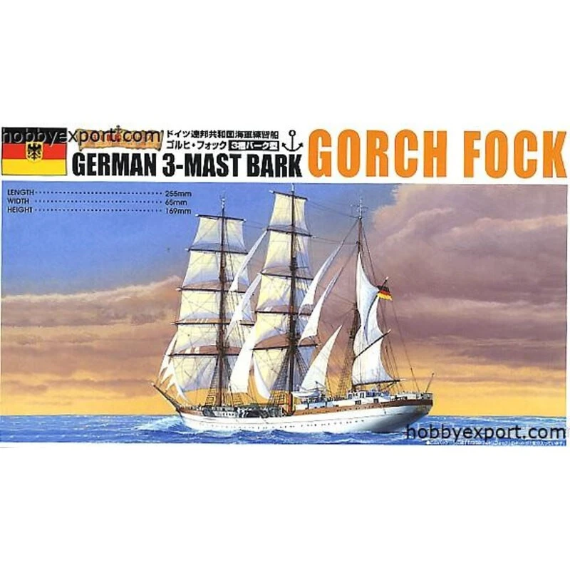 Aoshima Maqueta Gorch Fock Alemán De 3 Mástiles 3 Aoshima Maqueta Gorch Fock Alemán De 3 Mástiles