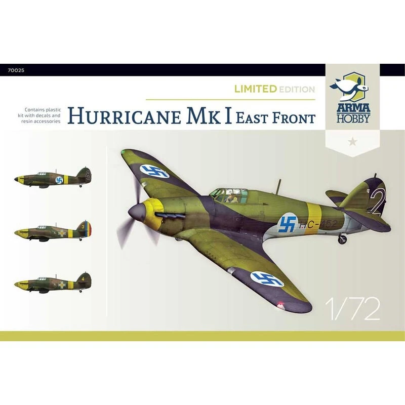 Arma Hobby Hawker Hurricane Mk.I Eastern Front Limited Edition. Finlandia Y La Real Fuerza Aérea Rumana. 3 Arma Hobby Hawker Hurricane Mk.I Eastern Front Limited Edition. Finlandia Y La Real Fuerza Aérea Rumana.