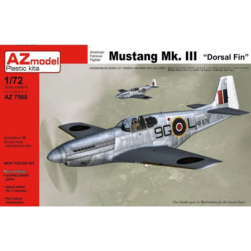 AZ Models Maqueta Mustang Mk.III 'norteamericano Con Aleta Dorsal' 3 AZ Models Maqueta Mustang Mk.III 'norteamericano Con Aleta Dorsal'