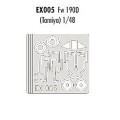 Eduard Focke Wulf Fw 190D Canopy And Wheels (diseñado Para Ser Ensamblado Con Maquetas De Tamiya) (hecho De La Cinta Kabuki Amarillo Pr