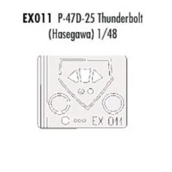Eduard Republic P-47D-25 Thunderbolt Canopy And Wheels (diseñado Para Ser Ensamblado Con Maquetas De Hasegawa) (hecho De La Cinta Kabuk