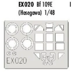 Eduard Messerschmitt Bf 109E Canopy And Wheels (diseñado Para Ser Ensamblado Con Maquetas De Hasegawa) (hecho De La Cinta Kabuki Amaril