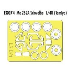 Eduard Messerschmitt Me 262A Schwalbe Canopy Fame And Wheels Etc (diseñado Para Ser Ensamblado Con Maquetas De Tamiya) (hecho De La Cin