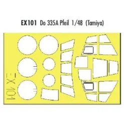 Eduard Dornier Do 335A Pfeil (diseñado Para Ser Ensamblado Con Maquetas De Tamiya) (hecho De La Cinta Kabuki Amarillo Producido En Japó