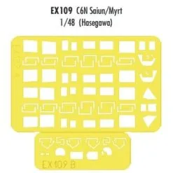 Eduard Nakajima C6N Saiun/Myrt (diseñado Para Ser Ensamblado Con Maquetas De Hasegawa) (hecho De La Cinta Kabuki Amarillo Producido En
