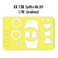 Eduard Supermarine Spitfire Mk.XIV (diseñado Para Ser Ensamblado Con Maquetas De Academy) (hecho De La Cinta Kabuki Amarillo Producido