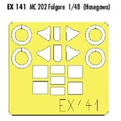 Eduard Macchi C.202 Folgore (diseñado Para Ser Ensamblado Con Maquetas De Hasegawa) (hecho De La Cinta Kabuki Amarillo Producido En Jap
