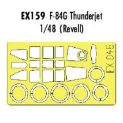 Eduard Republic F-84G Thunderjet (diseñado Para Ser Ensamblado Con Maquetas De Revell) (hecho De La Cinta Kabuki Amarillo Producido En