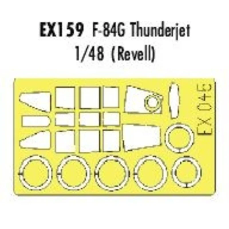 Eduard Republic F-84G Thunderjet (diseñado Para Ser Ensamblado Con Maquetas De Revell) (hecho De La Cinta Kabuki Amarillo Producido En 3 Eduard Republic F-84G Thunderjet (diseñado Para Ser Ensamblado Con Maquetas De Revell) (hecho De La Cinta Kabuki Amarillo Producido En