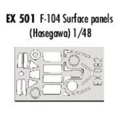 Eduard Lockheed F-104 Starfighter Surface Panels Canopy And Wheels (diseñado Para Ser Ensamblado Con Maquetas De Hasegawa) (hecho De La