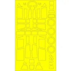 Eduard Junkers Ju-87B / R-2 'Stuka' Rueda Y Máscara De La Pintura Del Toldo (diseñado Para Ser Utilizado Con Los Kits De Airfix)