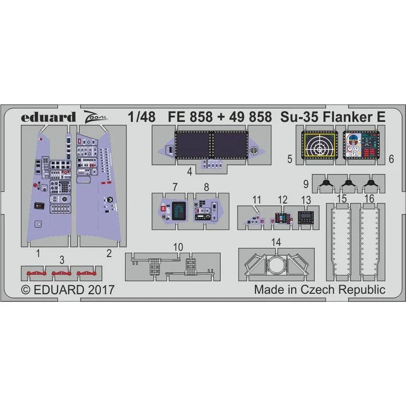 Eduard Sukhoi Su-35 Flanker E (diseñado Para Ser Utilizado Con Los Kits De Kitty Hawk Model) 3 Eduard Sukhoi Su-35 Flanker E (diseñado Para Ser Utilizado Con Los Kits De Kitty Hawk Model)