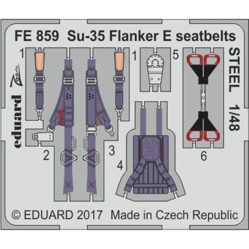 Eduard Cinturones De Seguridad Sukhoi Su-35 Flanker E STEEL 1/48 (diseñado Para Ser Utilizado Con Los Kits Del Kitty Hawk Model) 3 Eduard Cinturones De Seguridad Sukhoi Su-35 Flanker E STEEL 1/48 (diseñado Para Ser Utilizado Con Los Kits Del Kitty Hawk Model)