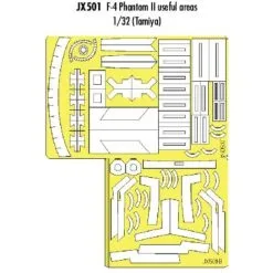 Eduard F-4 Phantom Useful Areas (diseñado Para Ser Ensamblado Con Maquetas De Tamiya) (hecho De La Cinta Kabuki Amarillo Producido En J
