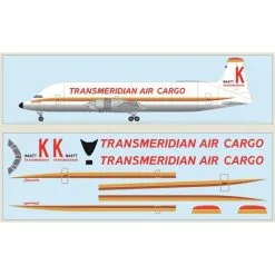 F-rsin Canadair CL-44 Guppy - Transmeridian Air Cargo Incluye Una Calcomanía Impresa Con Láser.