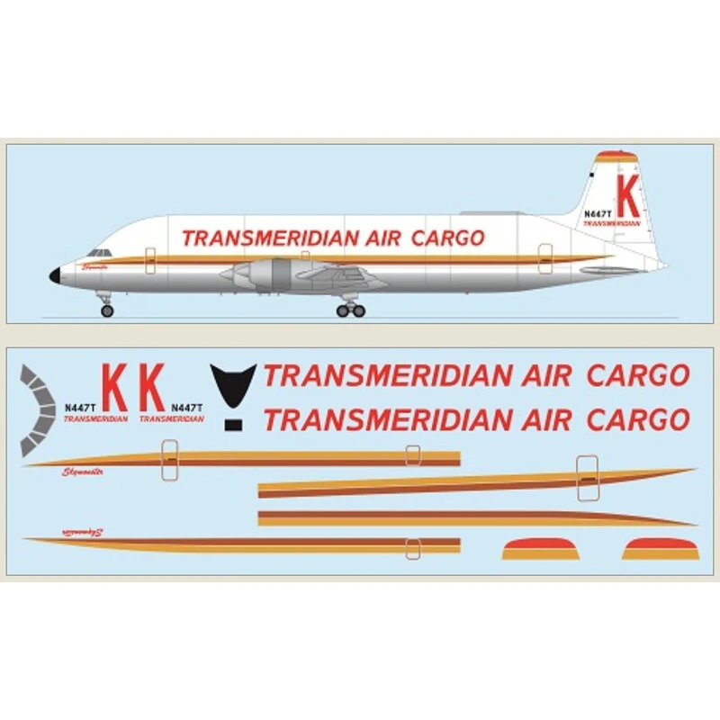 F-rsin Canadair CL-44 Guppy - Transmeridian Air Cargo Incluye Una Calcomanía Impresa Con Láser. 3 F-rsin Canadair CL-44 Guppy - Transmeridian Air Cargo Incluye Una Calcomanía Impresa Con Láser.
