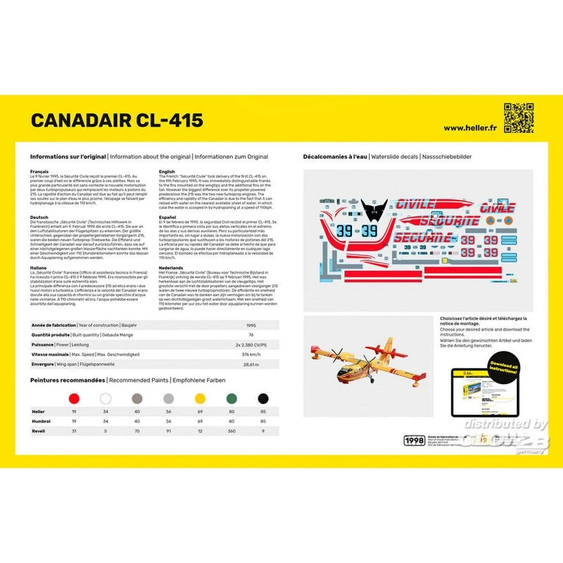 Heller Maqueta Starter Kit Canadair Cl-415 6 Heller Maqueta Starter Kit Canadair Cl-415 - Imagen 4