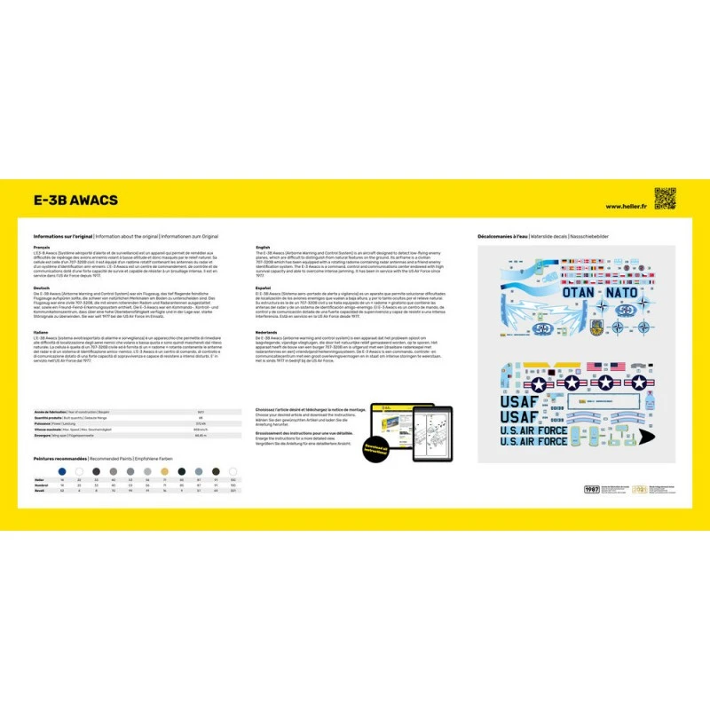 Heller Maqueta Boeing E-3 A / C Awacs 6 Heller Maqueta Boeing E-3 A / C Awacs - Imagen 4
