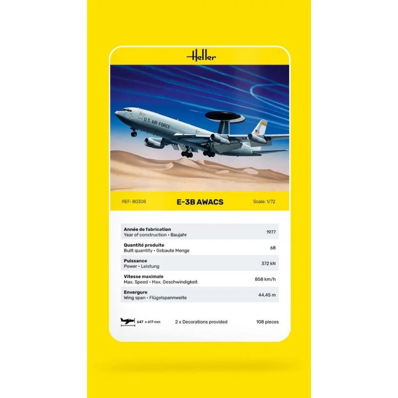 Heller Maqueta Boeing E-3 A / C Awacs 8 Heller Maqueta Boeing E-3 A / C Awacs - Imagen 6