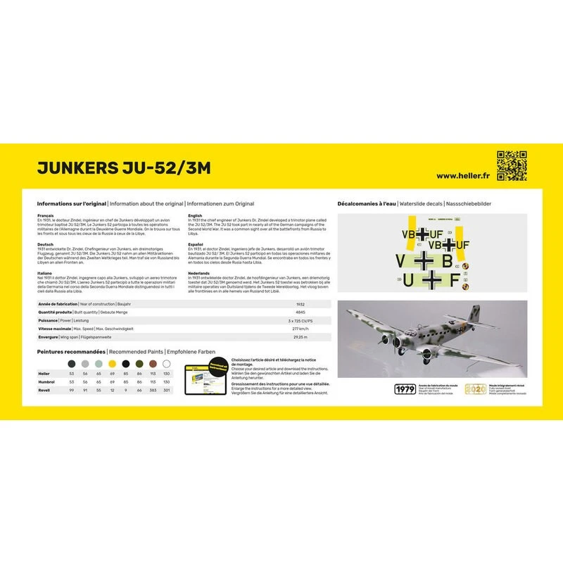Heller Maqueta Junkers Ju 52 1:72 6 Heller Maqueta Junkers Ju 52 1:72 - Imagen 4