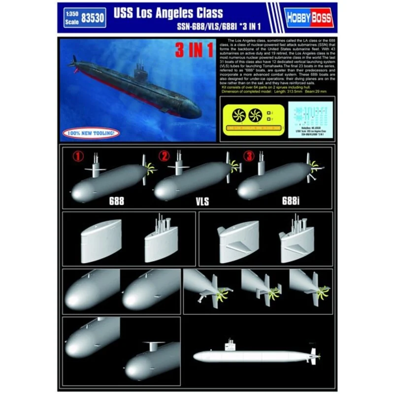 Hobby Boss Maqueta USS Los Angeles SSN-688 3 Hobby Boss Maqueta USS Los Angeles SSN-688