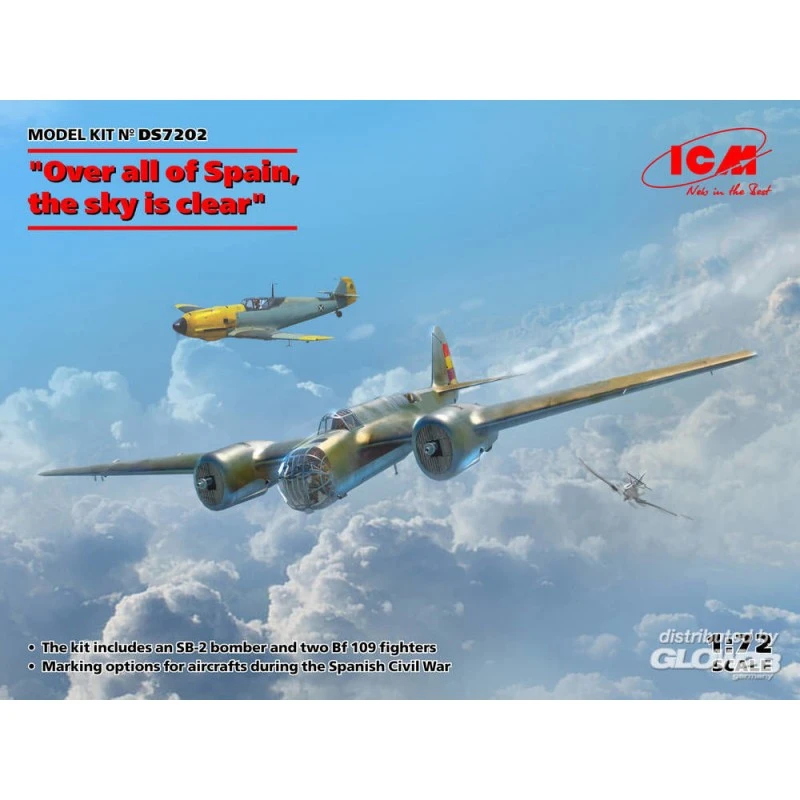 ICM Maqueta En Toda España, El Cielo Está Despejado (SB 2M-100 Katiushka+dos Me 109 E3 Pilot Ace 3 ICM Maqueta En Toda España, El Cielo Está Despejado (SB 2M-100 Katiushka+dos Me 109 E3 Pilot Ace