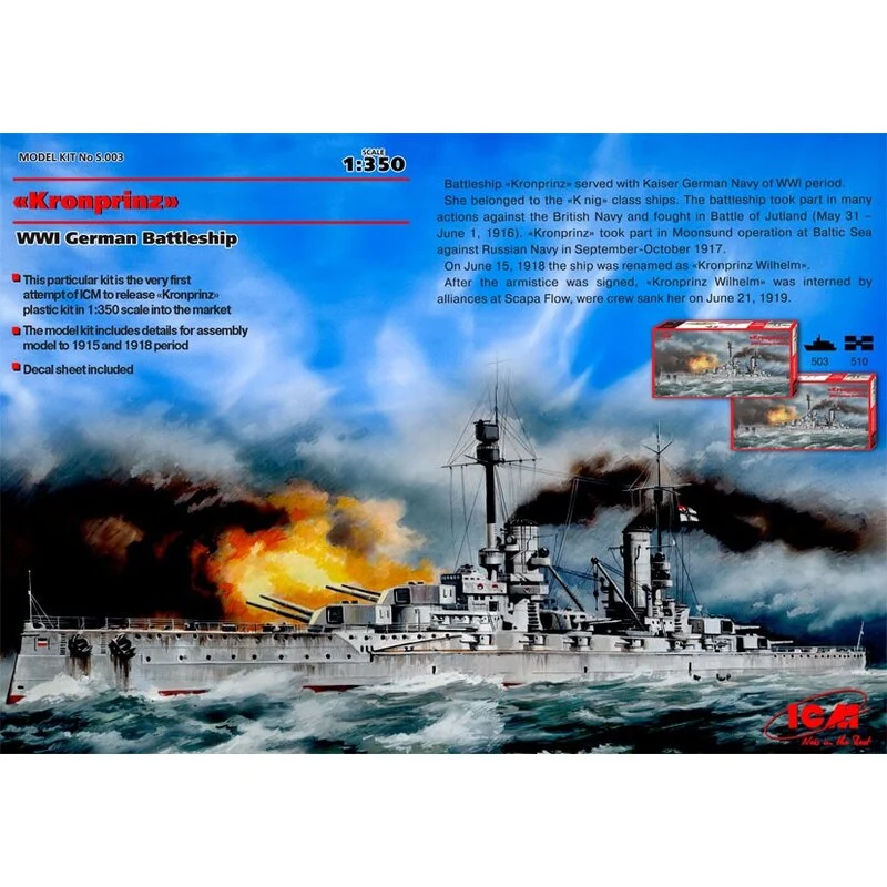 ICM Maqueta Kronprinz, WWI German Battleship 4 ICM Maqueta Kronprinz, WWI German Battleship - Imagen 2