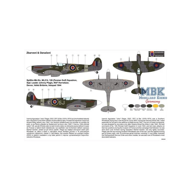 Kovozavody Prostejov Maqueta Supermarine Spitfire Mk. IXc "Johnny Plagis" 4 Kovozavody Prostejov Maqueta Supermarine Spitfire Mk. IXc "Johnny Plagis" - Imagen 2