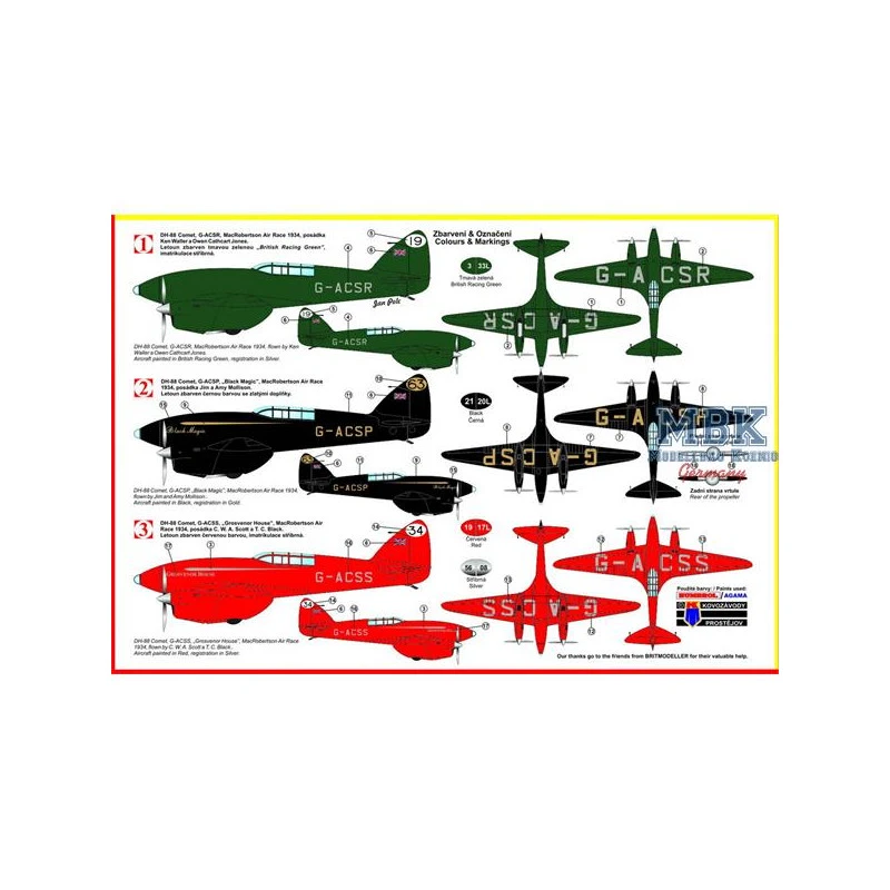 Kovozavody Prostejov Maqueta De Havilland DH-88 Comet "Racer" 4 Kovozavody Prostejov Maqueta De Havilland DH-88 Comet "Racer" - Imagen 2