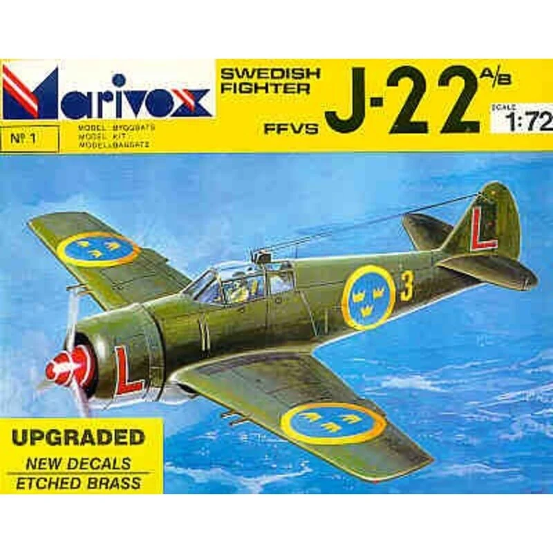 Marivox Saab J-22A/B Swedish Fighter With Improved Decals And Etched Part. Up-graded Version... 3 Marivox Saab J-22A/B Swedish Fighter With Improved Decals And Etched Part. Up-graded Version...