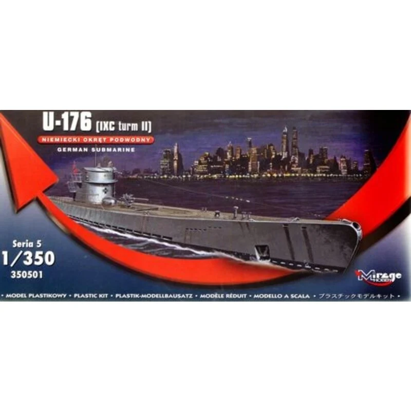 Mirage Maqueta U-176 Type IXC Type II U-Boat U-Boot/U-Boat/U Boat/U Boot 3 Mirage Maqueta U-176 Type IXC Type II U-Boat U-Boot/U-Boat/U Boat/U Boot