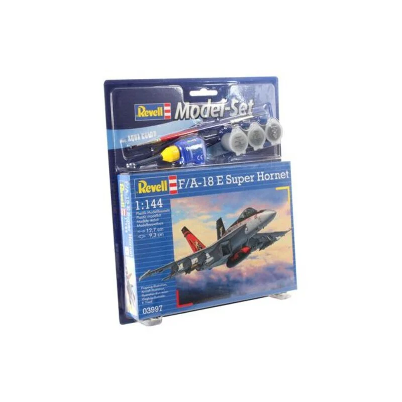Revell Maqueta F/A18E Super Hornet Set - Box Containing The Model, Paints, Brush And Glue 3 Revell Maqueta F/A18E Super Hornet Set - Box Containing The Model, Paints, Brush And Glue