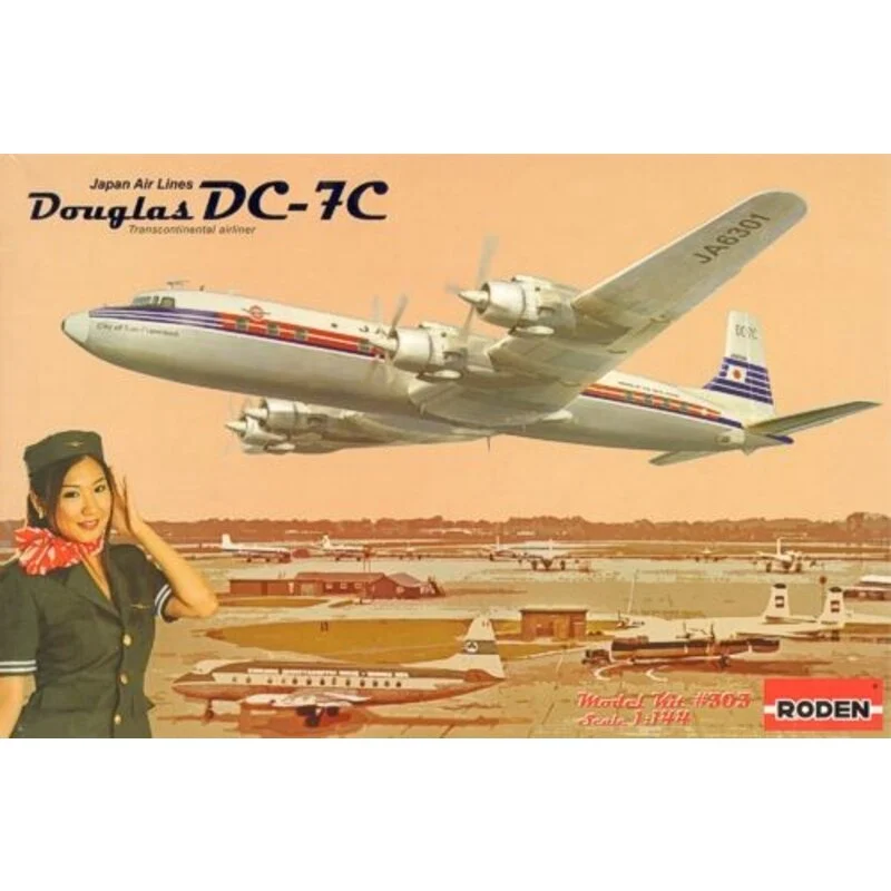 Roden Maqueta Douglas DC-7C Japan Air Lines 3 Roden Maqueta Douglas DC-7C Japan Air Lines